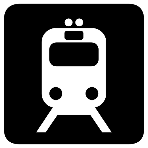 StraÃŸenbahn Station Zeichen Vektor Zeichnung