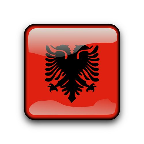 BotÃ£o de bandeira de vetor de AlbÃ¢nia