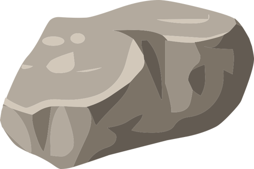 Vector image of a boulder