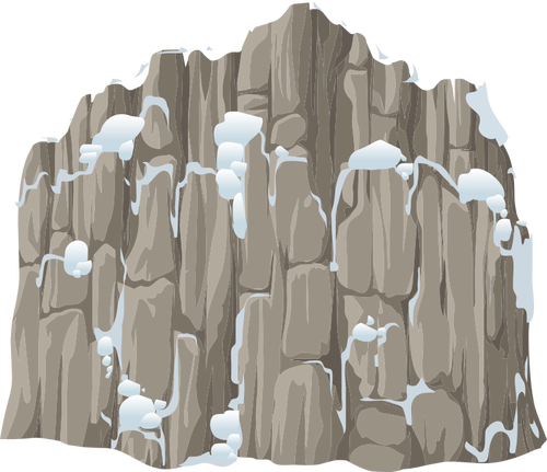 Cliff bedeckt mit Eis
