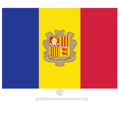 Andorra vektor bendera