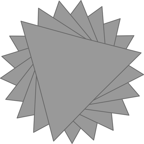 Image vectorielle de fleur faite de triangles
