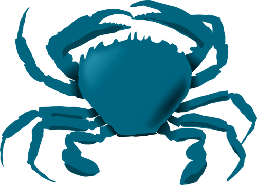 Imagine vectorialÄƒ de crab albastru