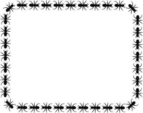 Dibujo de frontera rectangular hormiga patrÃ³n vectorial