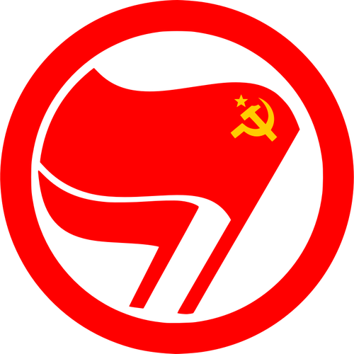 Antifaschistische kommunistischen roten Aktionssymbol