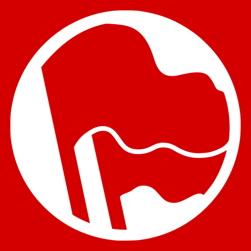 IlustraciÃ³n de rojo logotipo antifascista