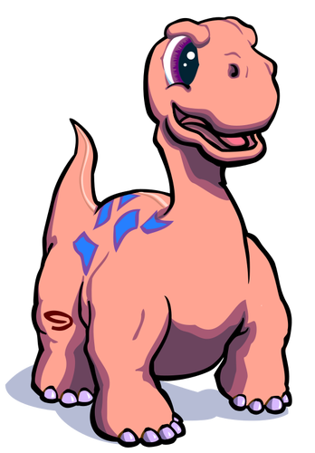 Dinosaurio de dibujos animados grandes