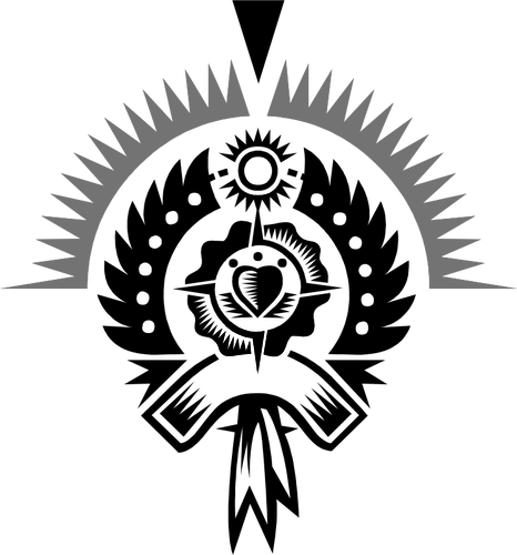 Vectorillustratie van award medaille met wapenschild