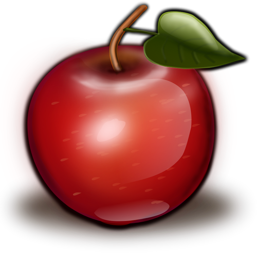 Clipart vectoriels de pomme rouge brillant boutonneuses