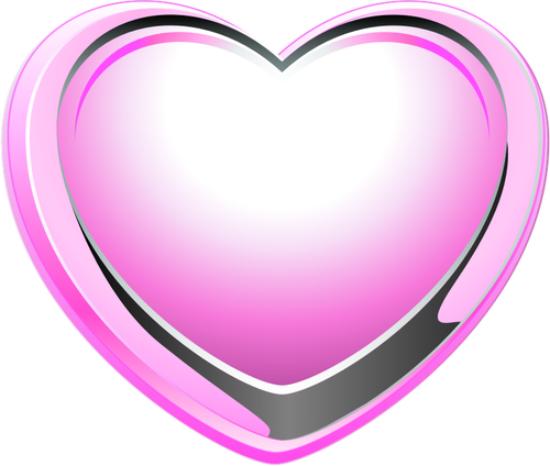 Vector bildet av rosa og grÃ¥tt hjerte form