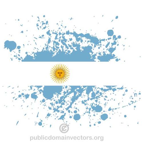 Arjantin bayraÄŸÄ± mÃ¼rekkep splatter vektÃ¶r