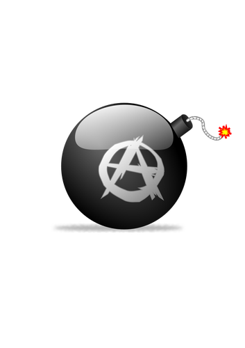 Vektorritning av anarkistiska bomb