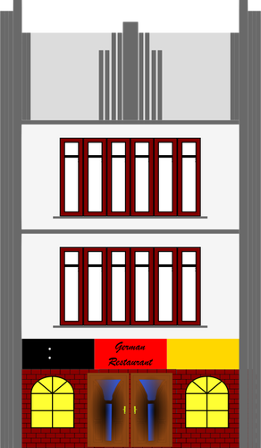 Vektorbild av kommersiell byggnad i art dÃ©co-stil