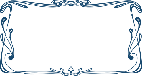 Azul de estilo art nouveau marco vector clip de arte