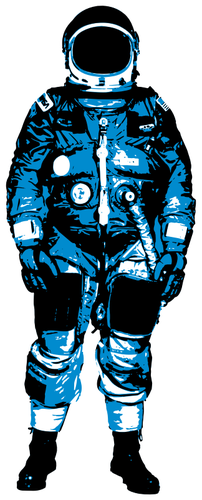 Astronauta em imagem vetorial de terno azul do espaÃ§o