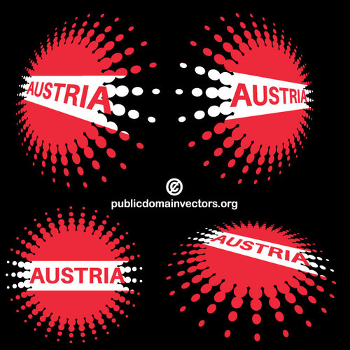 Austria halftone stiker