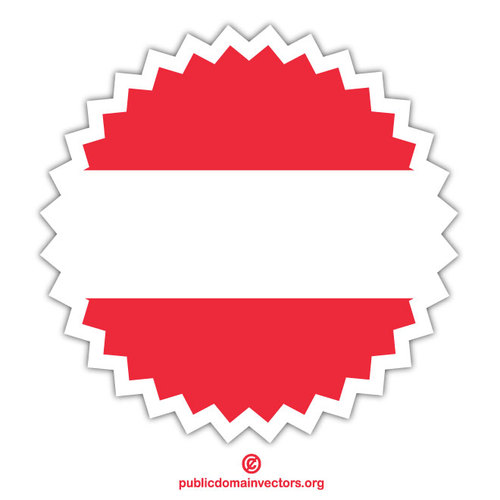Bendera Austria Sticker grafis