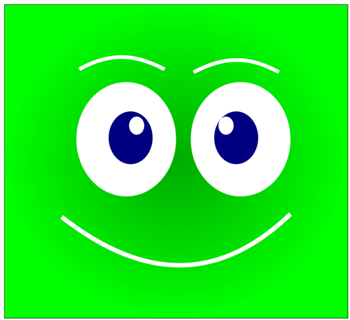 Vektor-Illustration von grÃ¼nen Gesicht LÃ¤cheln avatar
