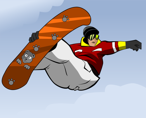 Image vectorielle snowboarder