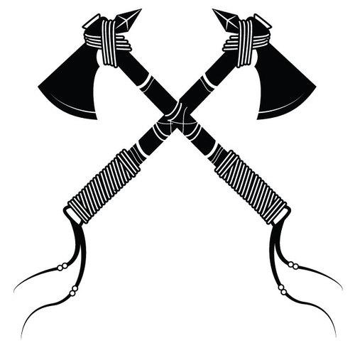 Two axes silhouette