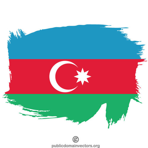 Azerbajdzjan flagga mÃ¥lade