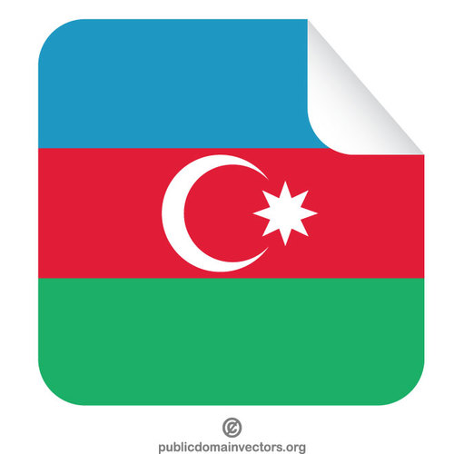 Peeling sticker Azerbaijan flag