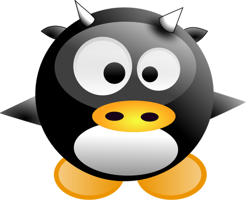 Vektor-Illustration von Baby-comic-Pinguin