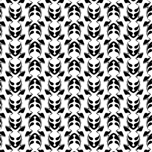 Alien faces pattern