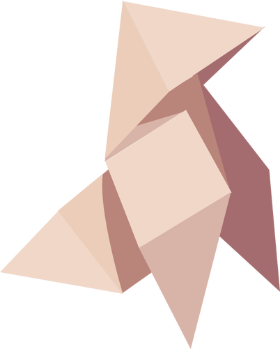 Kahverengi origami kuÅŸ vektÃ¶r grafikleri