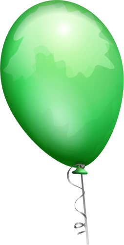 Vektor ClipArt av grÃ¶na glÃ¤nsande ballong med nyanser