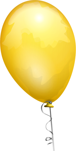Clip art wektor Å¼Ã³Å‚ty balonu na ciÄ…g urzÄ…dzone