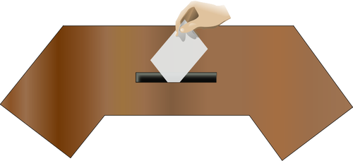 Vector image of top view of election voting box