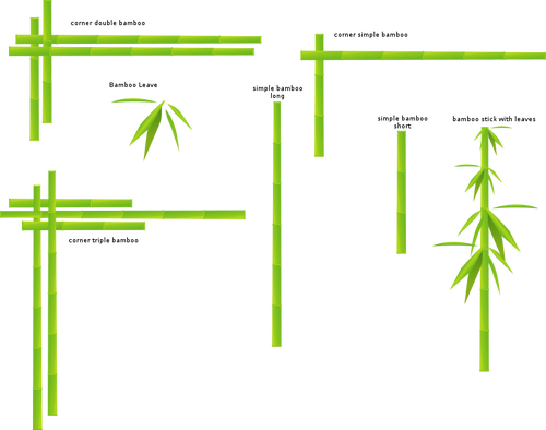 Desenho vetorial de bambu