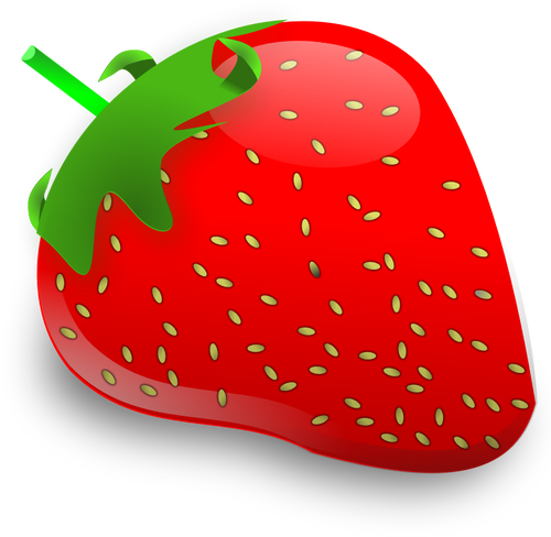 Vektor illustration av glÃ¤nsande jordgubbe