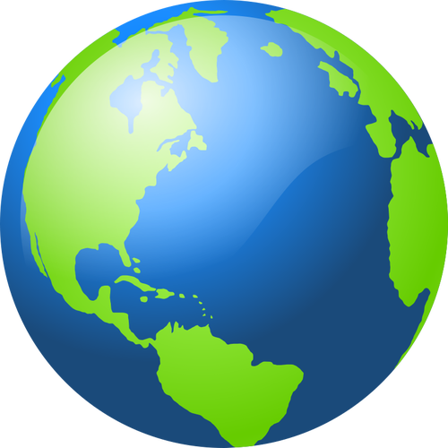 Emisfera nordicÄƒ globul vector ilustrare