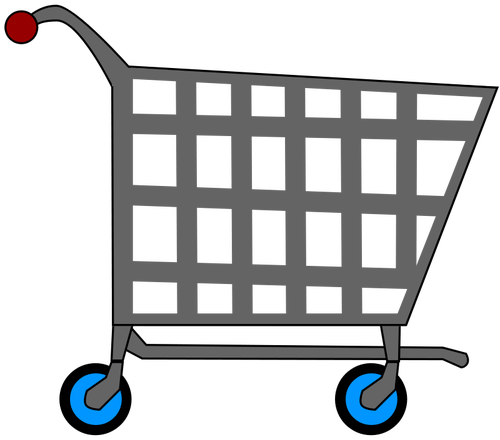 Supermarkt trolley koffer vector tekening