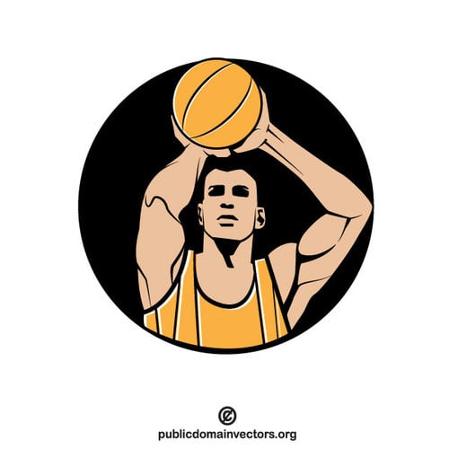 BasketbalovÃ½ hrÃ¡Ä klip umÄ›nÃ­ vektoru