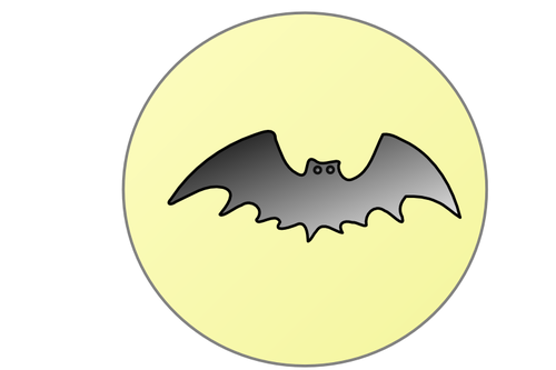 Bat over fullmÃ¥ne vektortegning