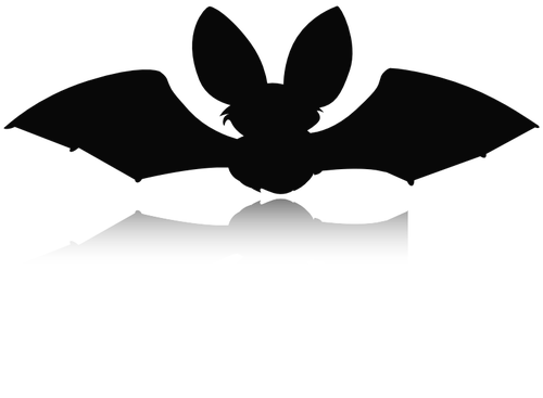 Silhouet vector afbeelding van zwarte vleermuis