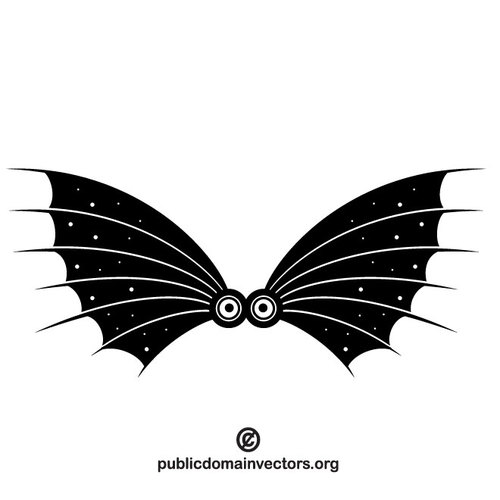 Asas de morcego vector clipart