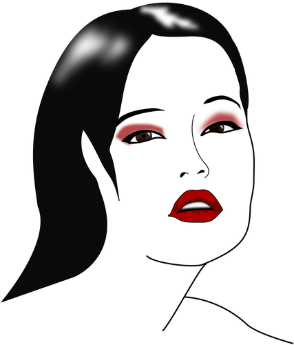Femme avec illustration vectorielle de maquillage