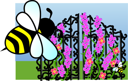 Biene-Szene-Vektor-Bild