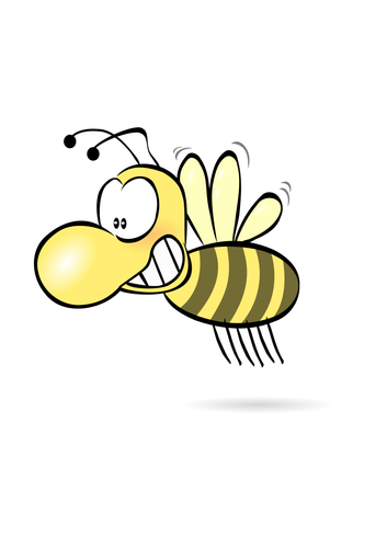 Vector afbeelding van komische honingbij