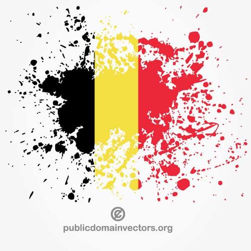 Freihandform gefÃ¤rbt mit Flagge von Belgien