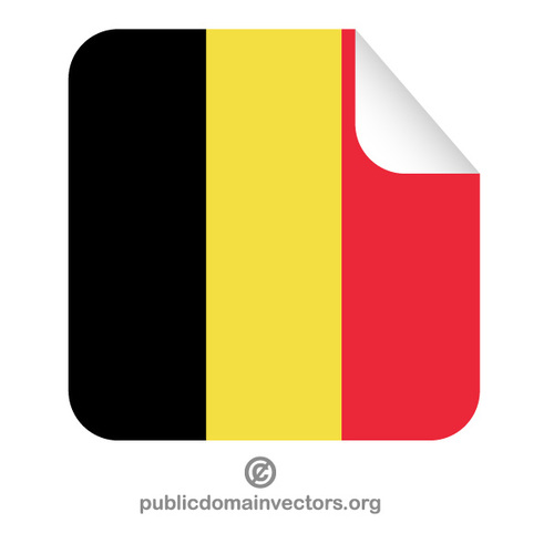 LoupÃ¡nÃ­ nÃ¡lepka s belgickou vlajku
