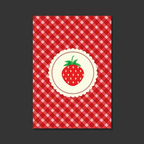 Background with strawberry pattern