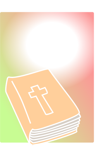 Bijbel gesloten in kleurrijke achtergrond vector illustraties