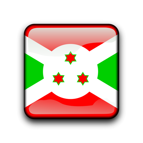 Bandera de Burundi botÃ³n vector
