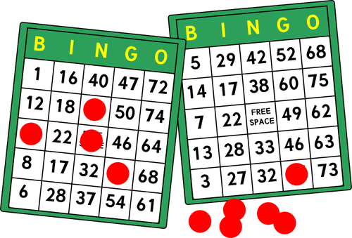 Bingo karty vektorovÃ½ obrÃ¡zek