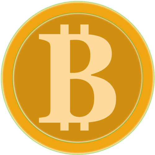 Mynt av gylne Bitcoin